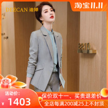 High-end custom professional suit female 2021 autumn and winter New Korean civil servant interview bank manager work clothes