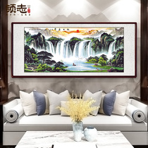 Xuzhongsheng State painting landscape painting Living room hanging painting Painting Decoration Painting mural Wall Hung Yun-dongs Head Office Word Painpainting