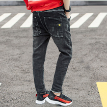 Boys jeans trousers loose spring and autumn big children 2021 new childrens clothing children Boy pants