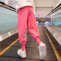 Girl Pants 2022 New Spring Autumn Childrens Pants CUHK Children Casual Pants Girl Foreign Air Loose Sports Pants Tide