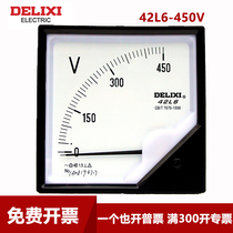 Delixi installed instrument voltmeter 42L6-250v 450V 500v AC pointer meter 112*112