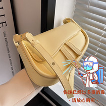 France Cone Koery genuine leather bag for women 2022 new wave fashion summer slanted satchel shoulder axillary saddle bag