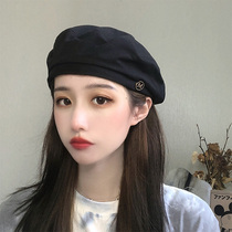 Berehat Lady Spring Fall 100 lap black days Inn Retro painter Inn online red Korean version anise hat Summer