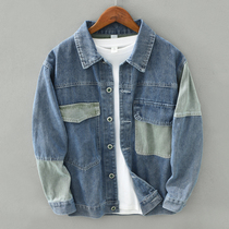 Day Ensemble Splicing Tooling Denim Jacket Man 2021 Fall New Loose Tide 100 hitch Jeans Clothing Casual Jacket