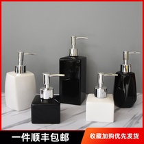 Ceramic emulsion split press empty bottle home hotel shampoo shower gel hand sanitizer club bottle