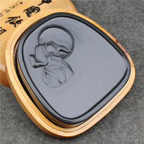 Authentic She Inkstone Jinxing Inkstone Li Bai Wangyue (side-by-side inkstone old pit boutique four treasure inkstone stone special offer