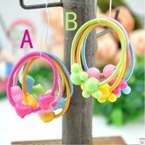 Childrens hair rope head rope cute multi-color 5 childrens hair accessories Hairband jewelry girls leather band