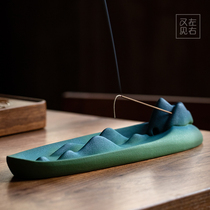 Japanese ceramic back incense stick incense burner line incense home aromatherapy kung fu tea ceremony Incense Road creative ornaments
