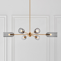 2021 new rear Nordic glass living room lamp Dining room lamp bar modern simple bedroom designer exhibition hall chandelier