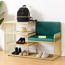 Creative Shoe Bench Rack Backrest Chairs Combination