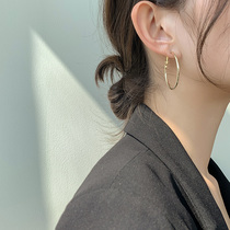 MS big earring female European and American style circle ring earrings metal mesh red ring fashion Korean temperament