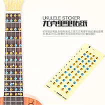 Ukulele Scale Sound Name Stickers Roll Call Notation Self-study beginner Music Theory tutorial Fingerboard Stickers