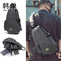 Single Shoulder Bag Mens Slanted Satchel and Damp Chest Bag Mens Bag 2022 New Tide Casual Little Backpack Fashion Mens Bag