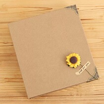 KRAFT paper DIY handmade album book Photo album book Pasted couple homemade record Birthday gift souvenir book