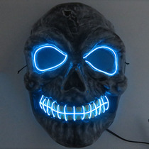 Douyin horror skull LED Luminous Mask trampoline performance dance party party party night running bar KTV funny