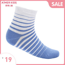 Autumn and winter love children 2-year-old boy boy baby blue striped childrens socks AK2944565