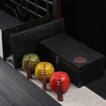 Tea gift box empty box big tea box empty high grade box small ceramic jar half a catty Black Tea Green Tea white tea