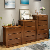 Chinese-style solid living room bedroom wooden three-four-five-drawer cabinet locker cabinet with drawer storage cabinet large-capacity porch cabinet