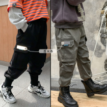 Chinese pants boys autumn casual pants 4 Tide brand overalls 8-year-old boy Haren pants 13 primary school students long pants