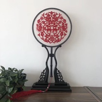 Happy Knot Lees Suzhou Embroidery Su Embroidered hand fan Double-sided Embroidered Real Silk Material Purple Bamboo framed