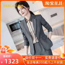 High-end big-name professional suit female 2021 autumn and winter New Korean version of temperament Joker general manager work suit