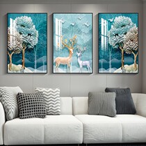 living room sofa background wall decoration wall hanging painting modern simple light luxury new high end wall painting trio