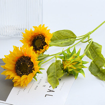 Light Extravagant Sunflower Emulation Flower Bouquet Small Daisy Fake Flowers Sun Flowers Living-room Floral Decoration Pendulum Piece Home Ornament