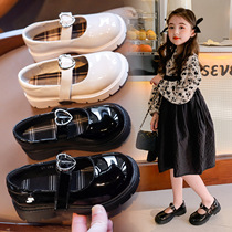 next sara girl princess shoes 2021 spring new childrens soft sole shoes fashion girl pine cake bottom leather shoes