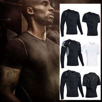 Sports tights men high-speed quick-drying long-sleeved short-sleeved basketball football fitness riding base white sweat-absorbing T-shirt