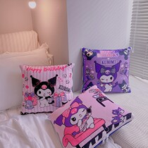Cute dream little devil Kulomi pillow waist leaning multifunctional 2-in-1 throw pillow blanket car cushion quilt