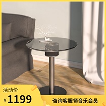 Transparent glass coffee table audio bluetooth speaker home heavy subwoofer high volume outdoor portable model room furniture