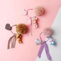 Japanese and Korean ins Duffy Bear Shirley Rose Keychain Stella Rabbit Simple hipster Hanging Rabbit Bag Pendant