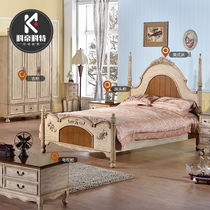 American bed bedroom furniture master bedroom dressing table wardrobe full set of second bedroom value whole house furniture set