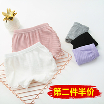 Childrens underwear women baby cotton lace shorts baby boxer boxer pants girl safety pants anti-light thin