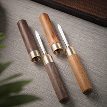 Flowers Pear Wood Black Sandalwood Pu-erh Tea Knife Tea Needle Tea Cone Tea Pry Black Tea Open Tea Tool Utilf Tea Tool Tea Accessories