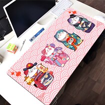 Japan and South Korea lucky cat super large mouse pad cute girl computer pad game custom office desk pad thick waterproof