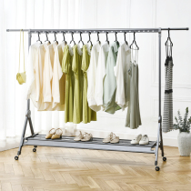 Small family type clothes hanger floor folding indoor single lever style simple home bedroom sundry clothes hanger mobile clothes hat rack