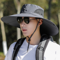 Sun Hat Hood Male Summer Hat 100 Lap Great Eatery Fisherman Hat Outdoor Climbing Sunscreen Hat Man Bike Tour Sun Hat