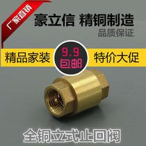 Full copper vertical check valve 4 sub DN15 check valve water stop valve water meter front backstop valve check flow copper valve