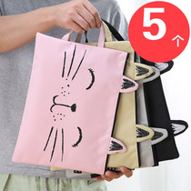 Creative children learning stationery small gifts batch primary and secondary school students gift Christmas prize canvas A4 file bag