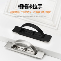 Invisible embedded embedded handle Japanese tatami tatami hand terminal drawer modern minimal black rigid color