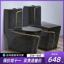 New light luxury creative black spotted toilet household toilet pumping siphon ceramic new seat toilet