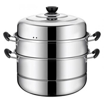 Stainless steel steamer three-layer thickened household induction cooker soup pot with steamer steamer steamer 3 layers two 2 layers more than 1 layer