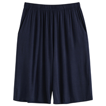 Summer mens five-point pants Modal loose large size casual pants Home pajamas middle-aged dad shorts fat 