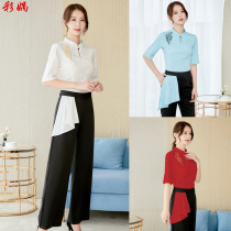 New Pedicure Foot Bath technician work clothes sexy slim body beauty health clothes SPA trousers sauna foot bath suit