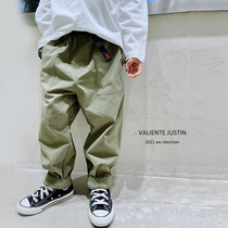 JUSTIN Childrens autumn clothing new casual workwear pants boy spring autumn day department foreign air relaxed workwear pants long pants