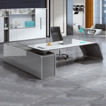 Boss Table Minimalist Modern Baking Paint Bandae Fashion Grey White Creative Atmosphere General Manager Table President Desk Desk Sub