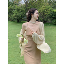 SYT elegant homemade style Strap Opener Design Sense Harnesses skirts Summer French style Dress Thin dresses Dress