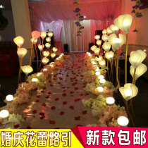New wedding Dragon Ball Road lead flower bud road guide light light road lead stage bulb light light guide flower petal road guide