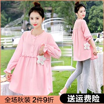 Pregnant womens dress autumn suit fashion autumn winter breastfeeding skirt spring and autumn pregnant womens clothing Spring and Autumn New